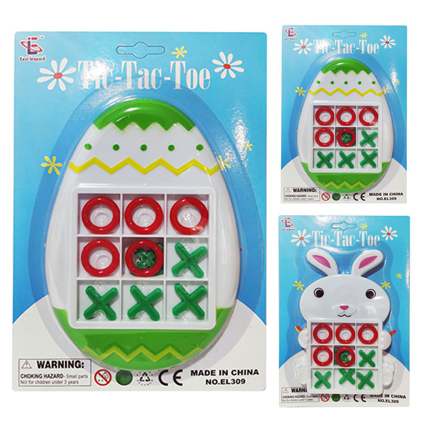 2款式兔子彩蛋圈叉棋 游戏棋 塑料