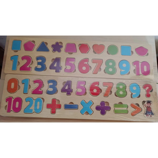 长形形状数字对数板269037木质玩具套装 单色清装 木质