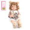 55cm重生软胶高仿真婴儿娃娃（植发工艺）带奶瓶,磁性奶嘴,尿布,出生卡,草帽