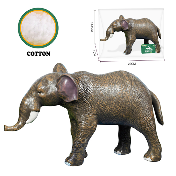 软胶填棉仿真动物-大象 塑料