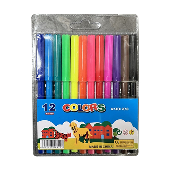 12PCS 水彩笔  塑料
