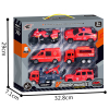 6(pcs)消防车 惯性 塑料