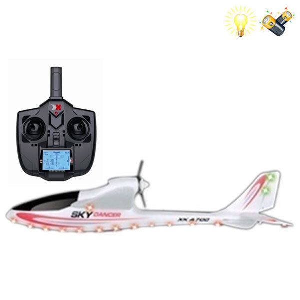 后推式高速滑翔机带螺丝刀,平衡充,充电器 遥控 仿真 灯光 包电 塑料