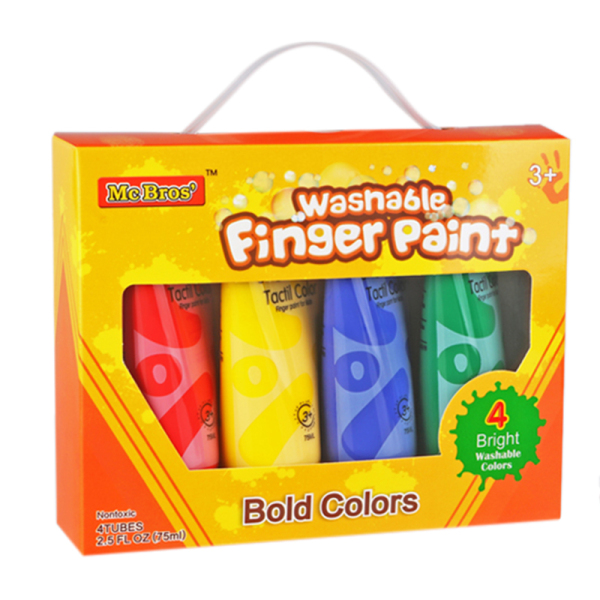 儿童手指画颜料4支套装 色粉