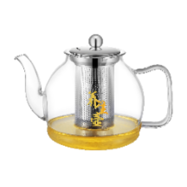 电磁炉玻璃茶壶带滤网和盖子（含导磁片）【1200ml】 单色清装 玻璃