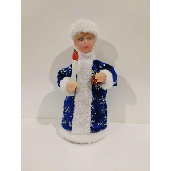 10寸俄罗斯圣诞雪姑娘电动摆件 单色清装 塑料