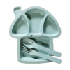 蘑菇屋儿童塑料餐具套装 单色清装 塑料