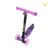 新款 加宽PU水果彩轮带灯 带水转印  可折叠 滑板车 滑板车 三轮 包电 灯光 金属