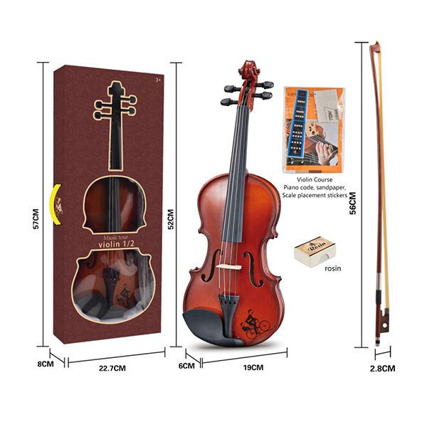 木质小提琴带配件 木质