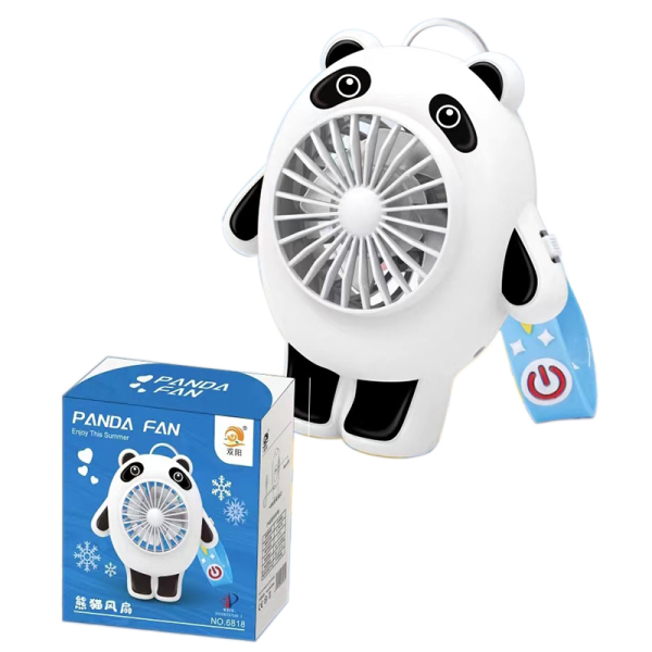 可爱熊猫墩墩电风扇（有钥匙扣款） 塑料