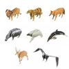43pcs8合1动物世界B拼图 动物 塑料