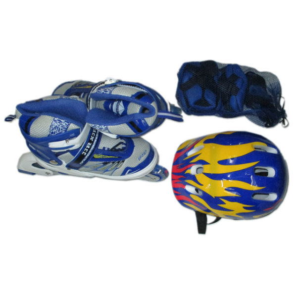 旱冰鞋套装(冰鞋+头盔+护具) 塑料