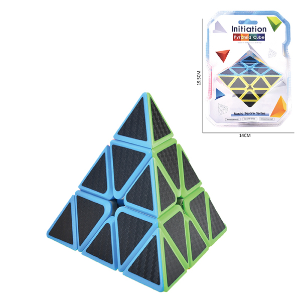 金字塔魔方 碳纤维贴纸 三角形 3阶 塑料