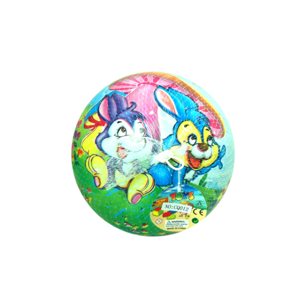9寸小兔全彩印充气球 塑料