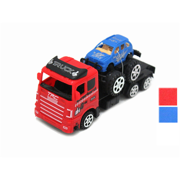 实色惯性拖头车载越野车红蓝2色 塑料