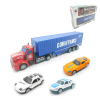 1:48回力拖头蓝色集装箱货柜车（长头）跨境亚马逊工程车模型车工程车仿真车模合金车拖头车（赛车款式颜色随机） 回力 1:48 实色 塑料