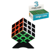 12PCS 三阶碳纤维贴纸魔方 方形 3阶 塑料