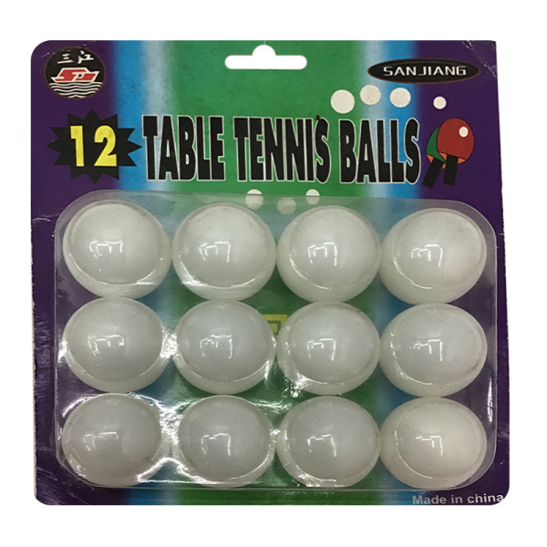 12pcs乒乓球 塑料