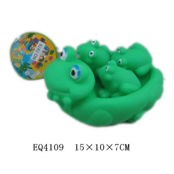 4只庄搪塑大号子母青蛙 塑料