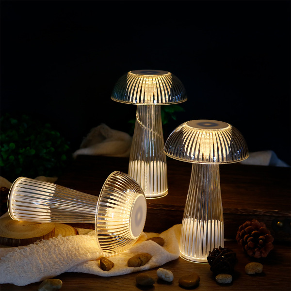 LED创意水晶蘑菇水母灯 单色清装 塑料