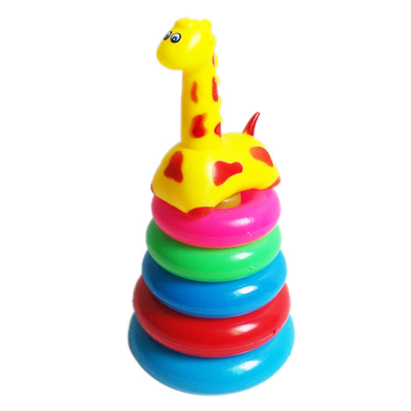 长颈鹿彩虹套圈 圆形 塑料