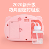 小猪相机泡泡机带2瓶30ML泡水 电动 灯光 音乐 包电 不分语种IC 喷漆 塑料