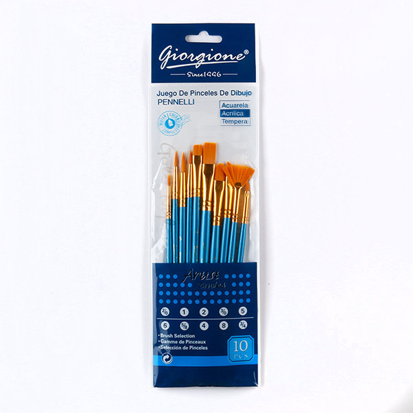 [圣玛丽]系列简装款画笔 深蓝色(10支套) 单色清装 木质