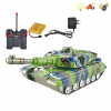 坦克带充电器 遥控 4通 灯光 声音 不分语种IC 主体包电，遥控器不包电 实色间喷漆 塑料