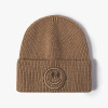 笑脸纯色毛线帽 中性 56-60CM 冬帽 90%聚酯纤维 10%羊毛
