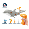 手动+电钻3D拆装海洋动物螺丝拼图工具箱(鲨鱼) 塑料