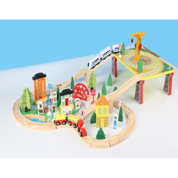 78件木制火车轨道玩具【100*60CM】 单色清装 其它
