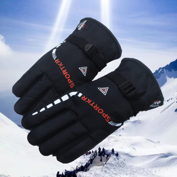 冬季滑雪加绒保暖手套 中性 均码 分指手套 100%聚酯纤维