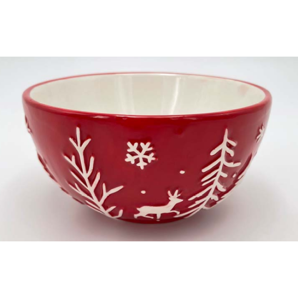 雪花树小碗 单色清装 陶瓷
