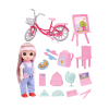 娃娃带摩托车,宠物,餐具套,水果,配件 6寸 搪胶
