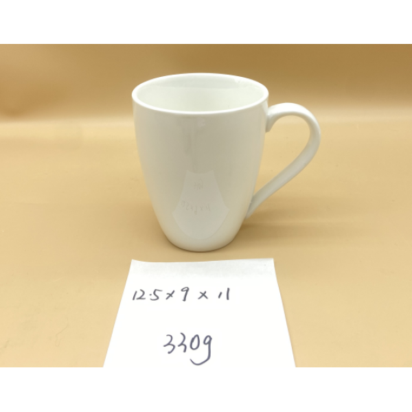 白色瓷器马克杯
【12.5*9*11CM】 单色清装 陶瓷