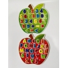 苹果数字字母(材质木质)
