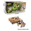 恐龙大骨架车模型-场景拼装组合(普通版) 2色 滑行 塑料