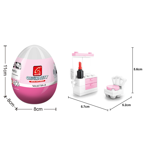Eggshell building block set