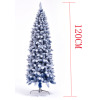 120CM280头蓝色尖头植绒圣诞树 塑料