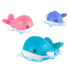 12PCS 浴室戏水鲸鱼 3色 塑料