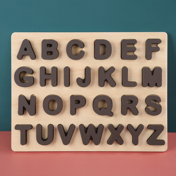 字母拼板(无卡片） 单色清装 木质