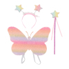 儿童蝴蝶翅膀背饰仙女棒星星发饰三件套 套装 塑料