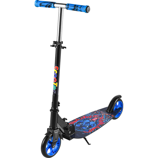 儿童青少年145mm车轮滑行滑板车【77*20*87CM】粉色 蓝色 紫色 红色 黑色 滑板车 混色 金属