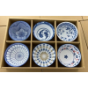 青花手绘6碗陶瓷餐具套装 单色清装 陶瓷