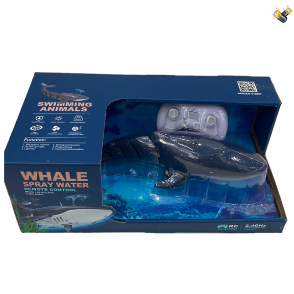 蓝色款喷水鲸鱼套装 遥控 6通 主体包电，遥控器不包电 塑料