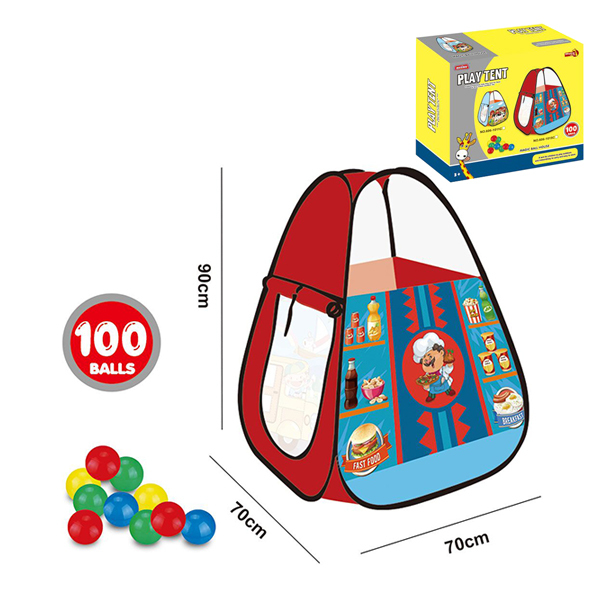 儿童帐篷带100粒海洋球 布绒