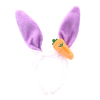 毛绒长兔耳朵加红萝卜头箍  塑料