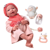 毛毯装搪胶初生婴儿娃娃带奶嘴,摇铃,瓶子,玩偶 16寸 塑料