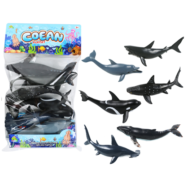 6只庄8寸海洋动物 塑料