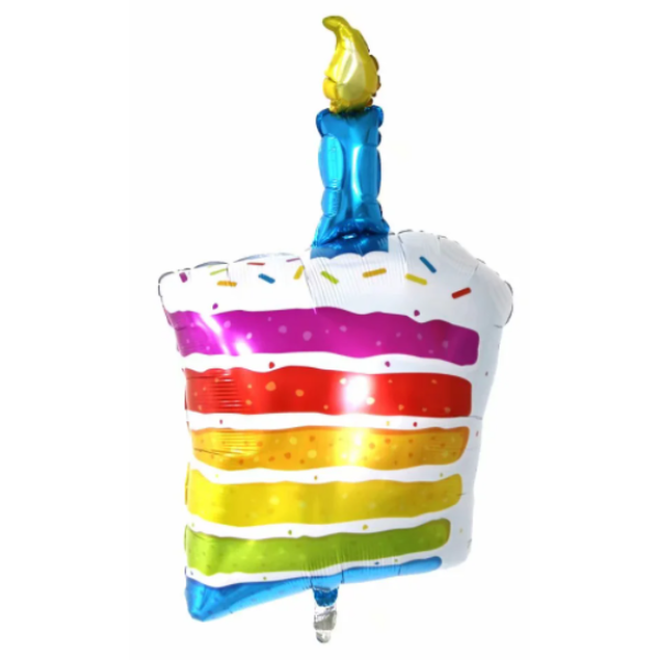 大号蜡烛三角蛋糕铝膜气球 单色清装 塑料